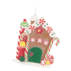 Hanger Peperkoek Gingerbread Huis | Klei | 10 Cm