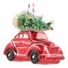 Hanger Rode Kever Met Kerstboom 10cm