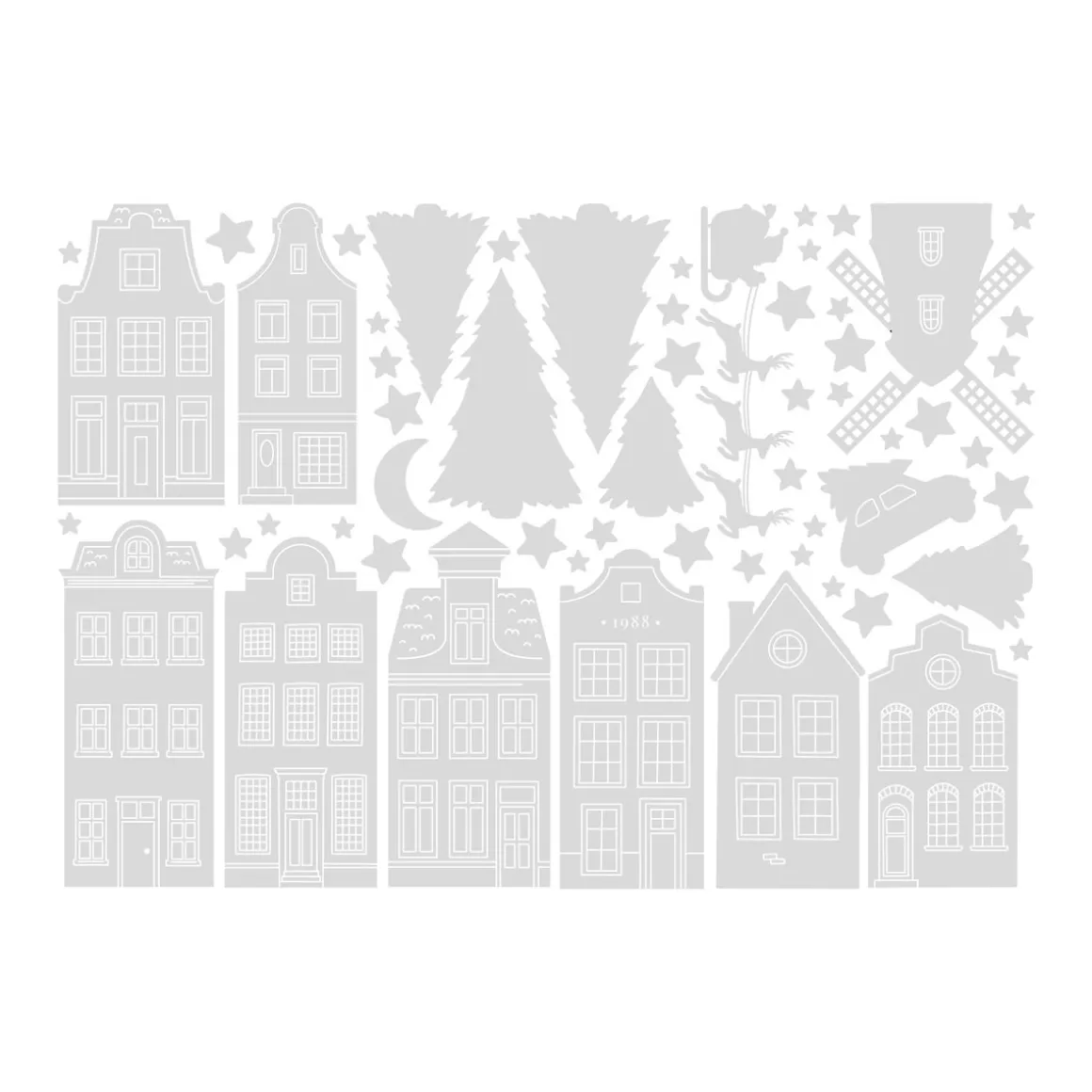 Herbruikbare Witte Raamstickers Op Vel