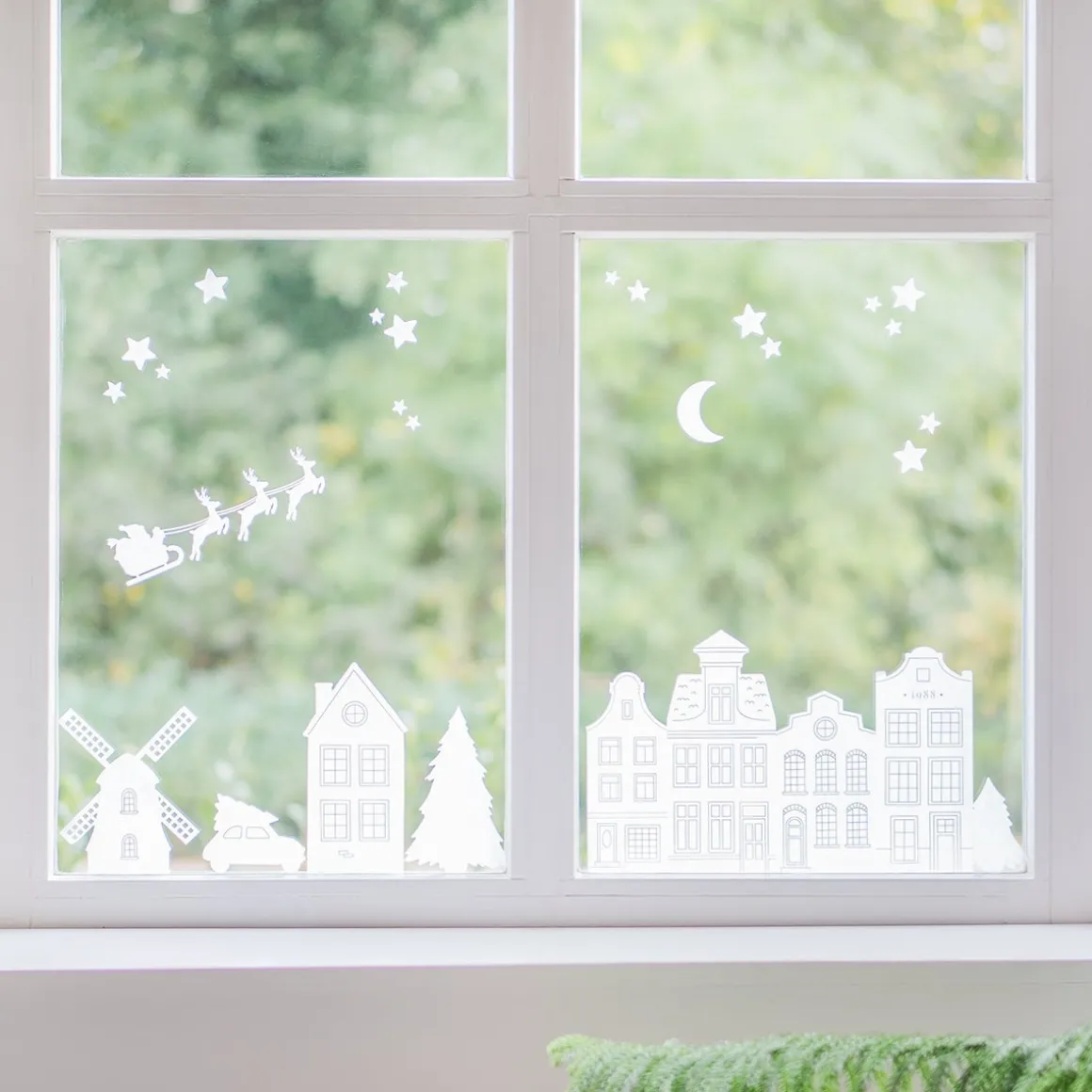 Herbruikbare Witte Raamstickers Op Vel