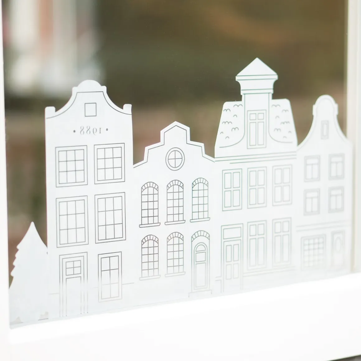 Herbruikbare Witte Raamstickers Op Vel