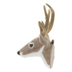 Hertenkop Grijs | 16 Cm | Faux Fur