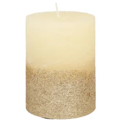 Ivoor Stompkaars Met Gouden Glitter | 10 Cm