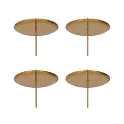 Kaarsenhouders Advent | Mat Goud | 4 St | 7,5 Cm