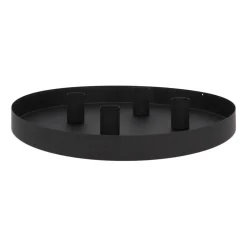 Kaarsenplateau Magnetisch | Ø 30 Cm | Mat Zwart | Incl Kaarsenhouders