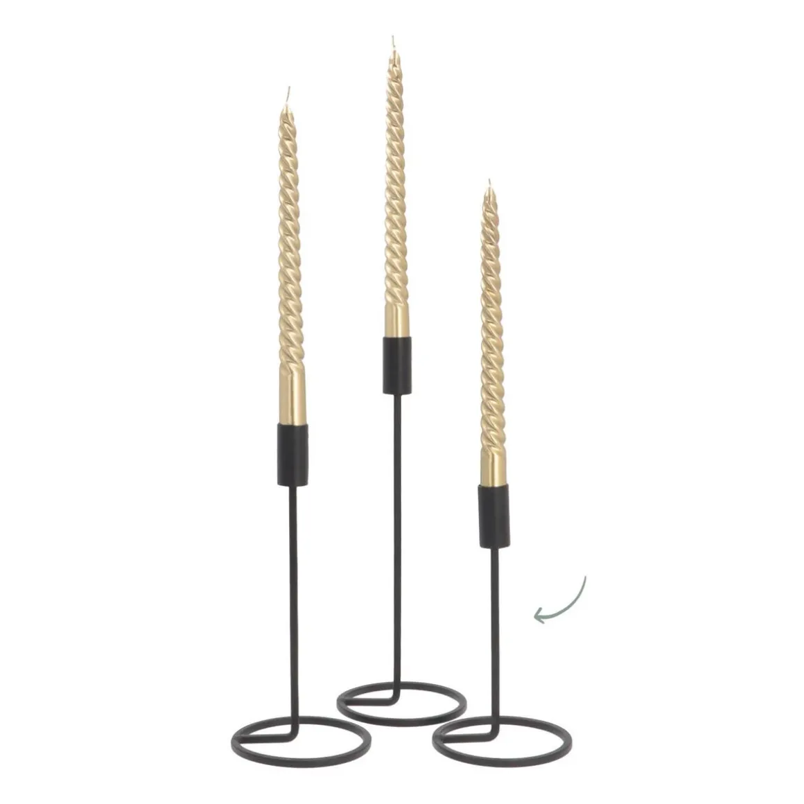 Kandelaar Mat Zwart | 20 Cm Hoog | Metaal