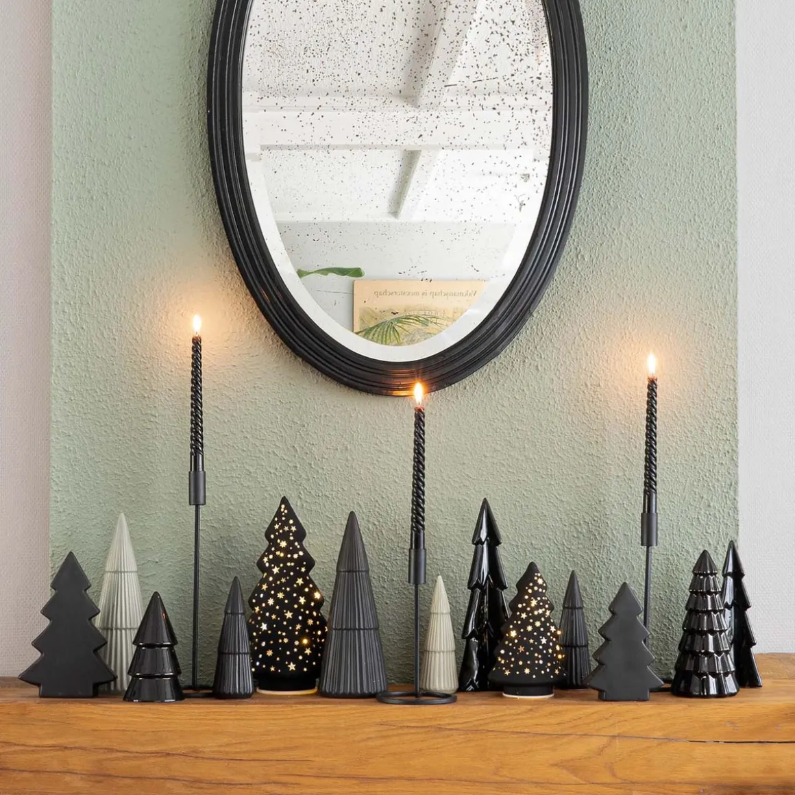 Kandelaar Mat Zwart | 20 Cm Hoog | Metaal