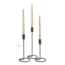 Kandelaar Mat Zwart | 25 Cm Hoog | Metaal