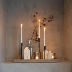 Kandelaar Mat Zwart | 25 Cm Hoog | Metaal