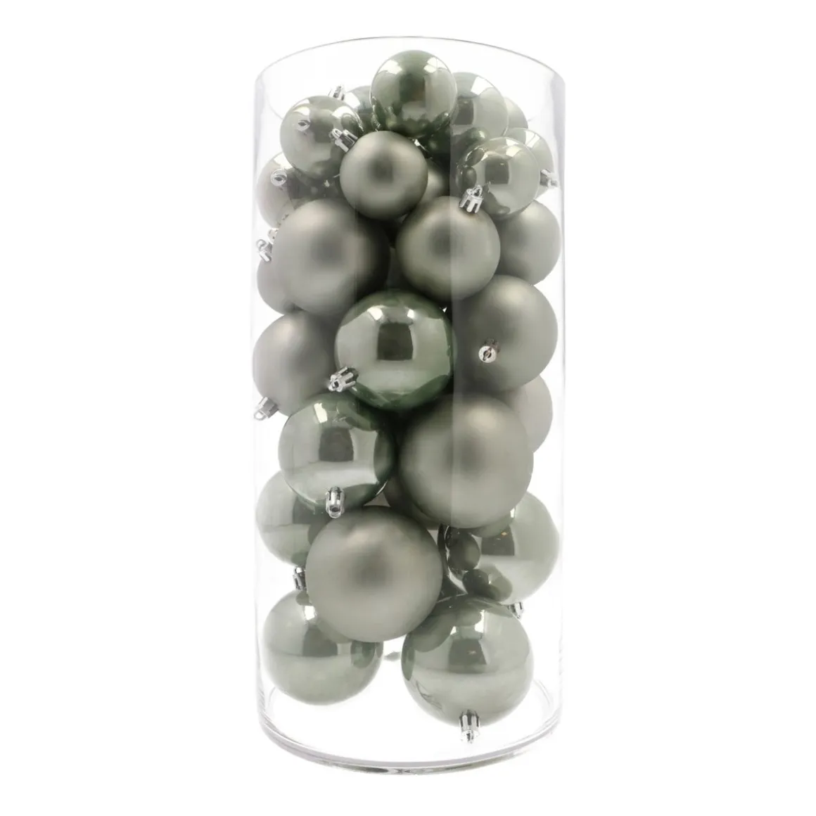 Kerstballen 44 St | Cottage Green | Kunststof | 5-8 Cm | In Koker