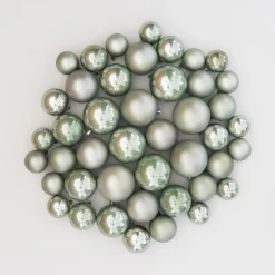 Kerstballen 44 St | Cottage Green | Kunststof | 5-8 Cm | In Koker