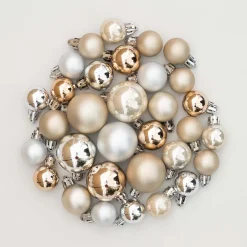 Kerstballen 32 St | Home Sweet Home Mix | Kunststof | 2,5 - 4 Cm | In Koker