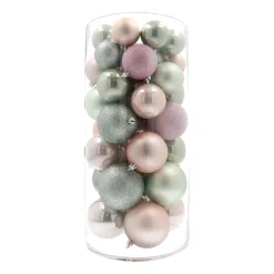 Kerstballen 44 St | Romantic Mix | Kunststof | 5-8 Cm | In Koker