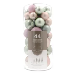 Kerstballen 44 St | Romantic Mix | Kunststof | 5-8 Cm | In Koker
