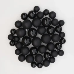 Kerstballen 44 St | Zwart | Kunststof | 5-8 Cm | In Koker