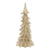 Kerstboom Champagne Met Sneeuw 27cm Polyresin
