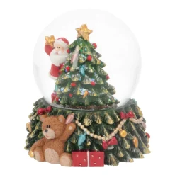 Kerstboom Met Sneeuwbol | ⌀6cm | 9cm Hoog