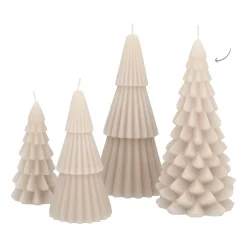 Kerstboomkaars 3D Taupe