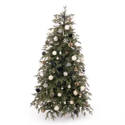 Kerstboompakket 'Morning Mist': Natuurlijke Materialen En Minimalistisch Design