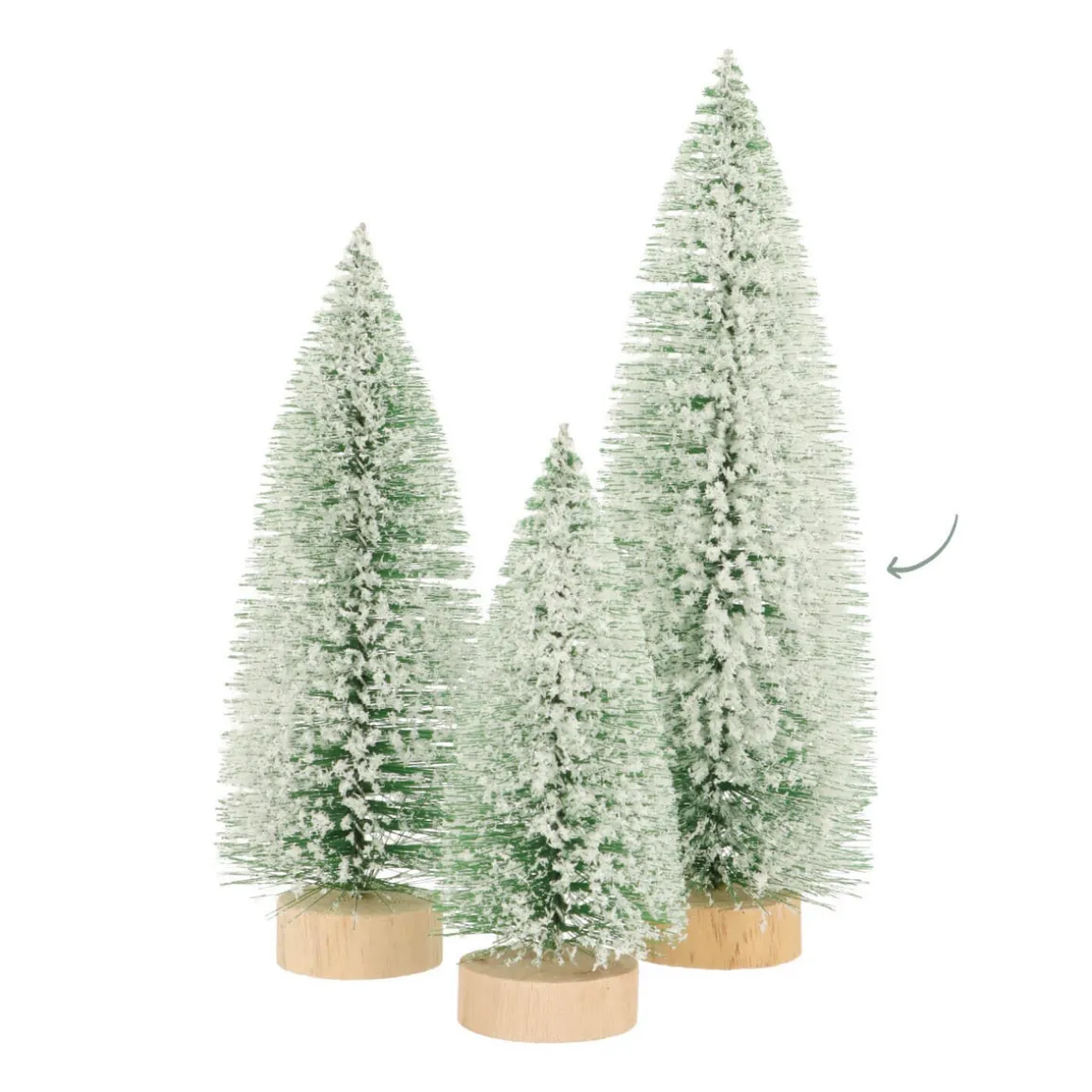 Kerstboompje 25cm Groen Met Sneeuw