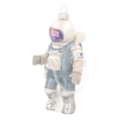 Kersthanger Astronaut | Glas | Zilver | 14cm