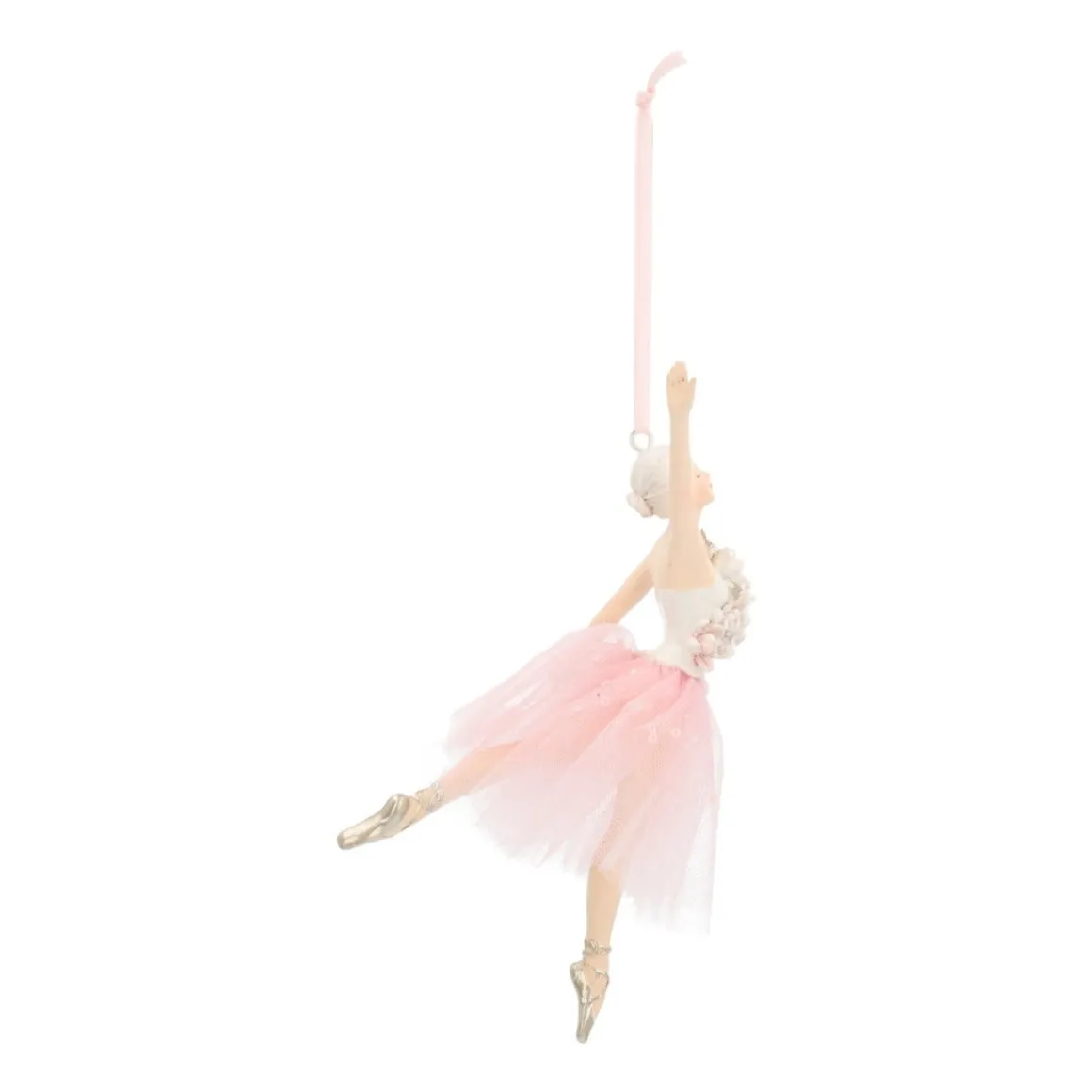 Kersthanger Ballerina Met Rokje 18 Cm Roze