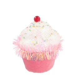 Kersthanger Cupcake | Roze | 12 Cm
