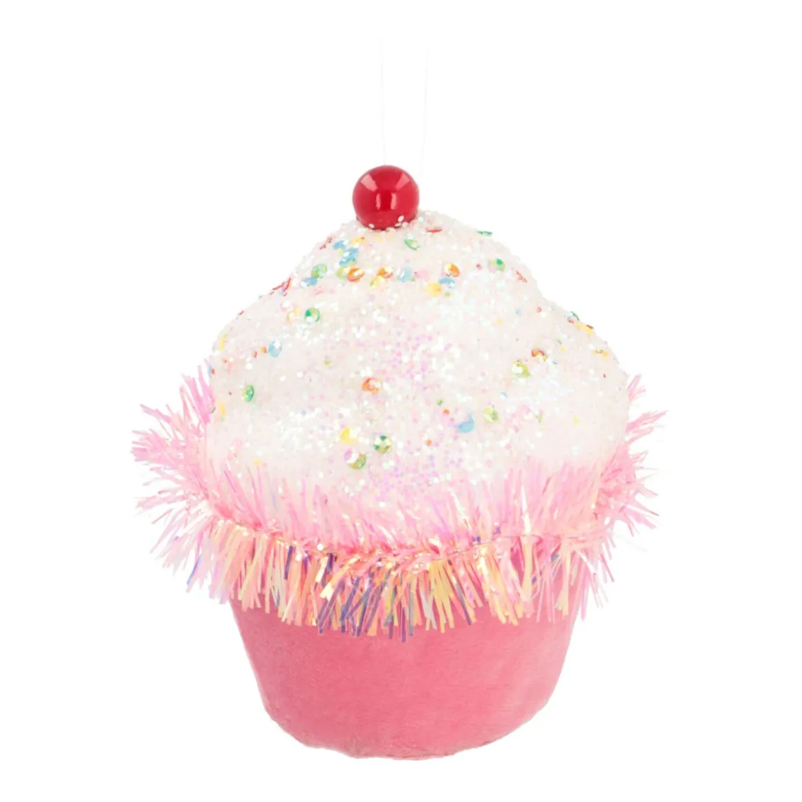 Kersthanger Cupcake | Roze | 12 Cm