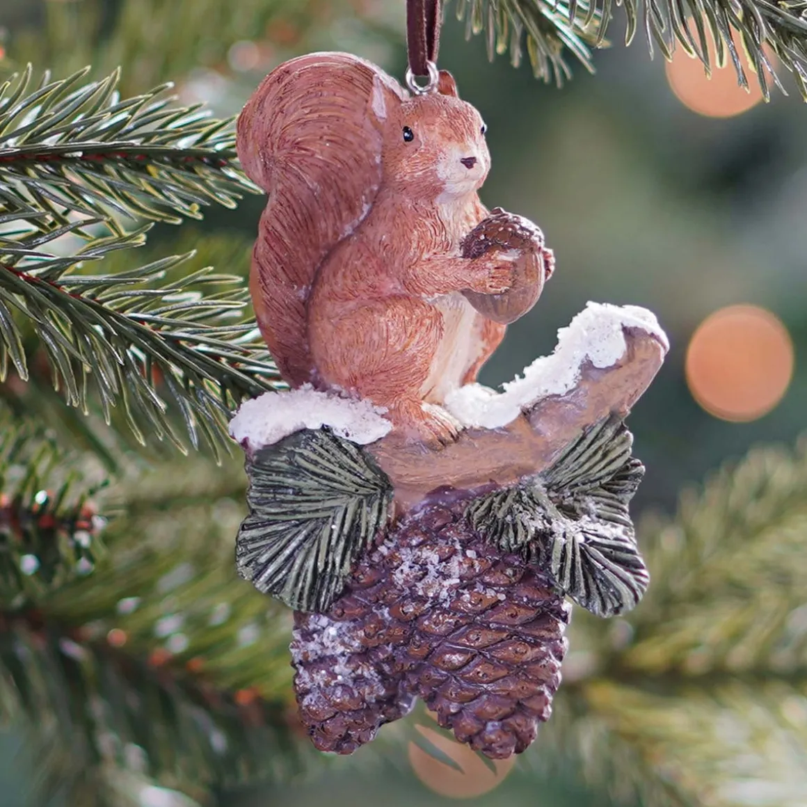 Kersthanger Eekhoorn | Polyresin | 11cm