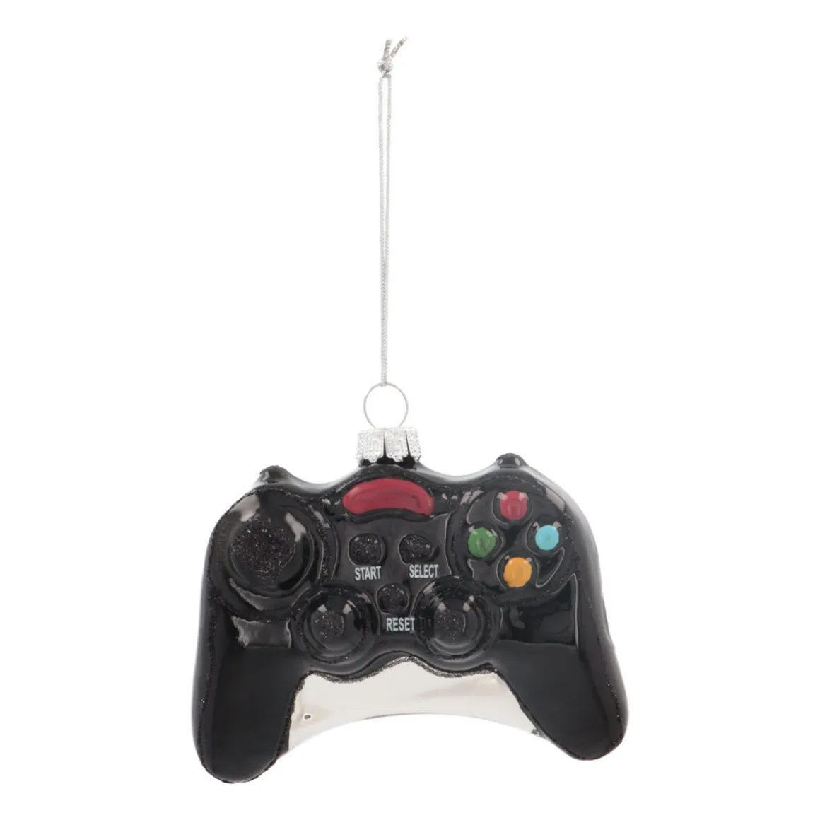 Kersthanger Gamecontroller | Glas | Zwart | 10cm