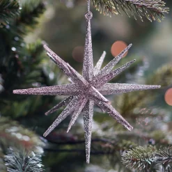 Kersthanger Geometrische Ster | 3D | Champagne | Kunststof | 15cm