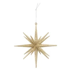 Kersthanger Geometrische Ster | 3D |  Licht Goud | Kunststof | 15cm