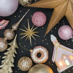 Kersthanger Geometrische Ster | 3D |  Licht Goud | Kunststof | 15cm