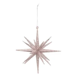 Kersthanger Geometrische Ster | 3D |  Roze | Kunststof | 15cm