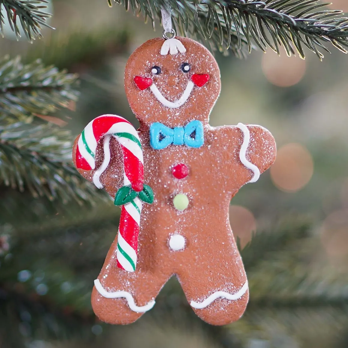 Kersthanger Gingerbread Man | Klei | 11cm