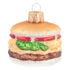 Kersthanger Hamburger | Glas | Multi | 6cm