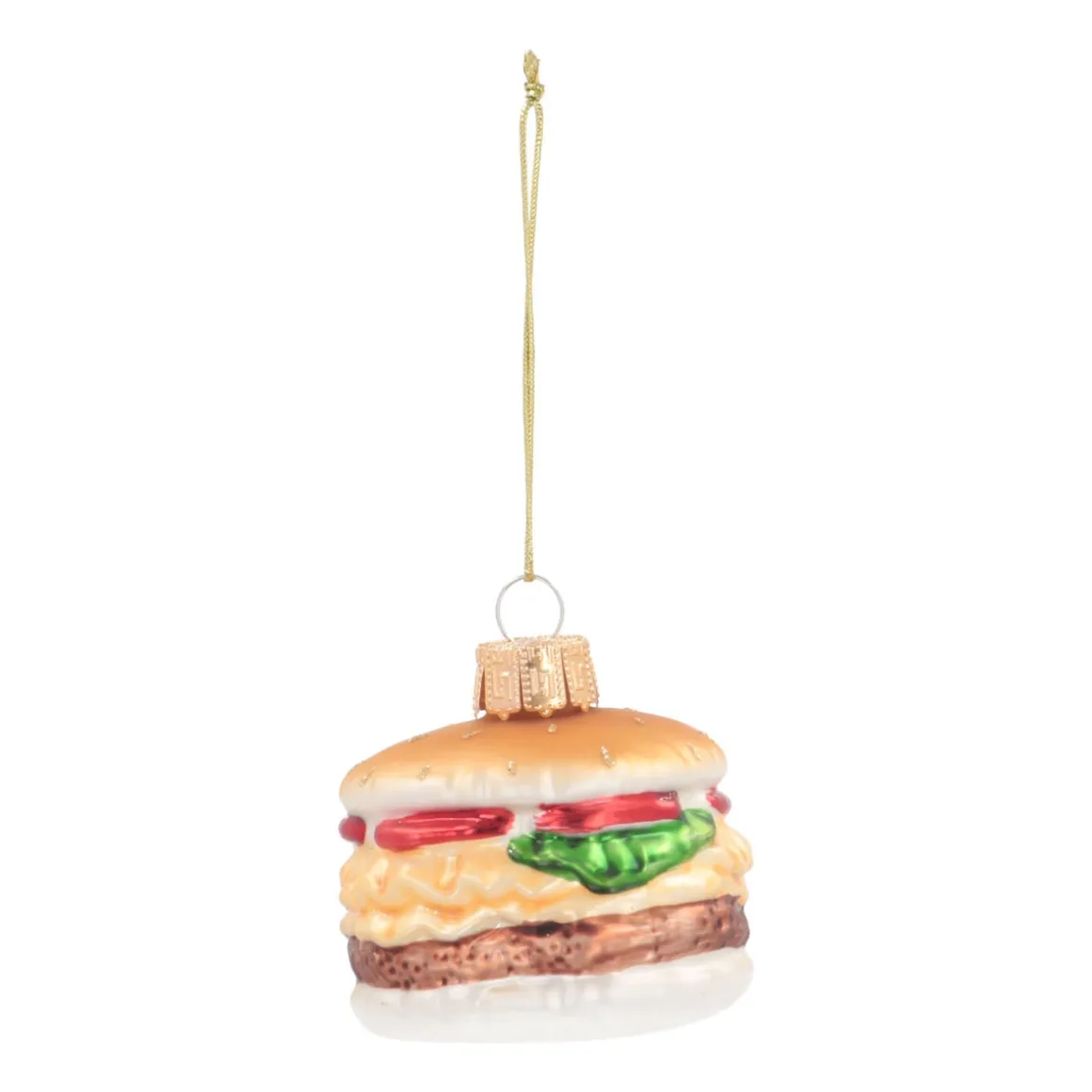 Kersthanger Hamburger | Glas | Multi | 6cm