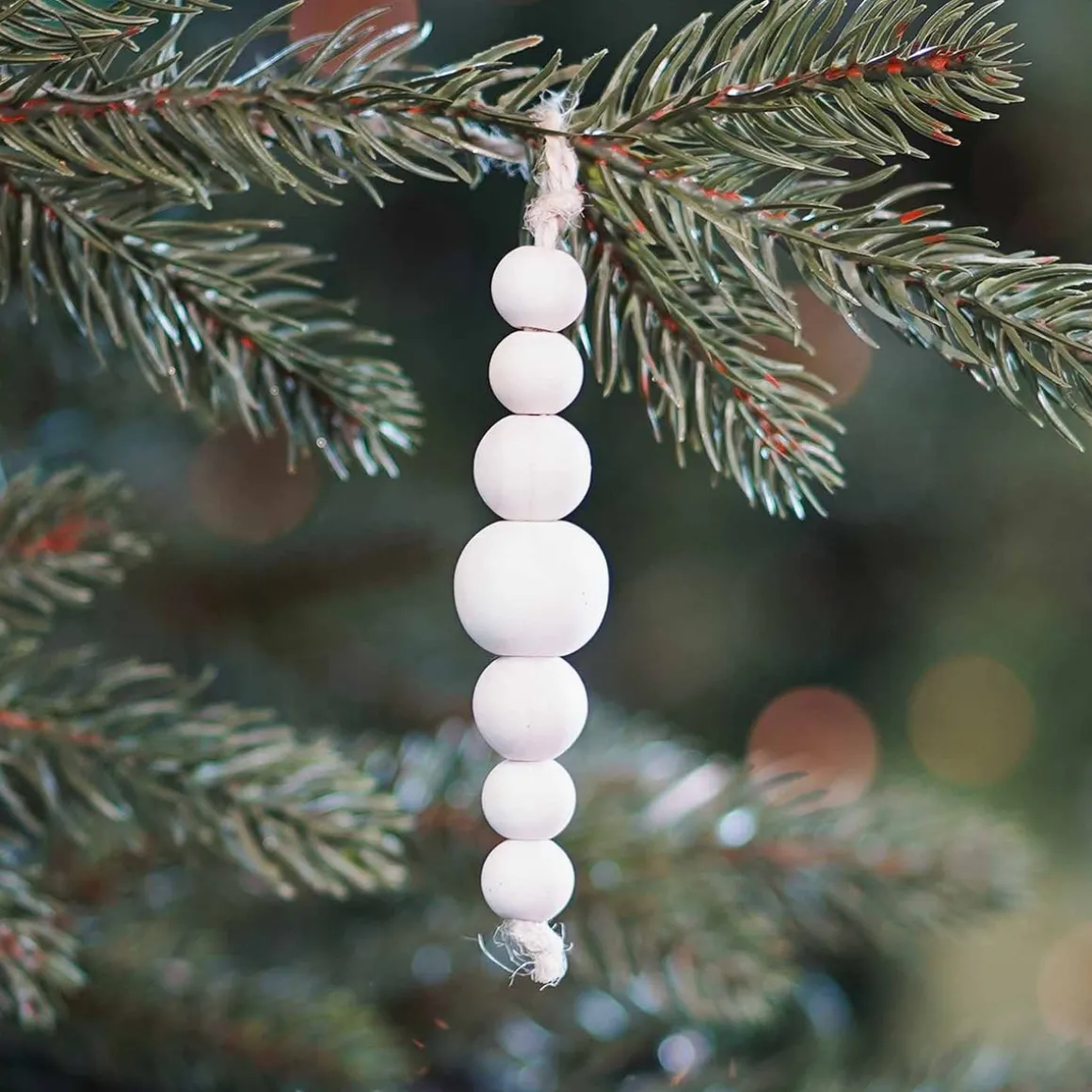 Kersthanger Houten Bolletjes | Bruin | 12 Cm