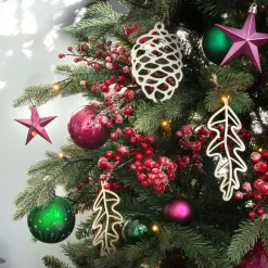 Kersthanger Houten Boomblad | 15 Cm