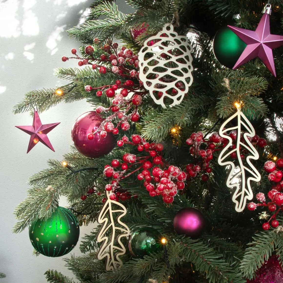 Kersthanger Houten Dennenappel | Bruin | 15 Cm