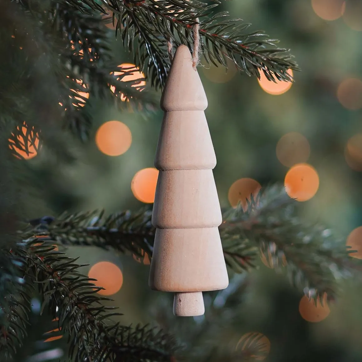 Kersthanger Houten Kerstboom | Bruin | 13 Cm