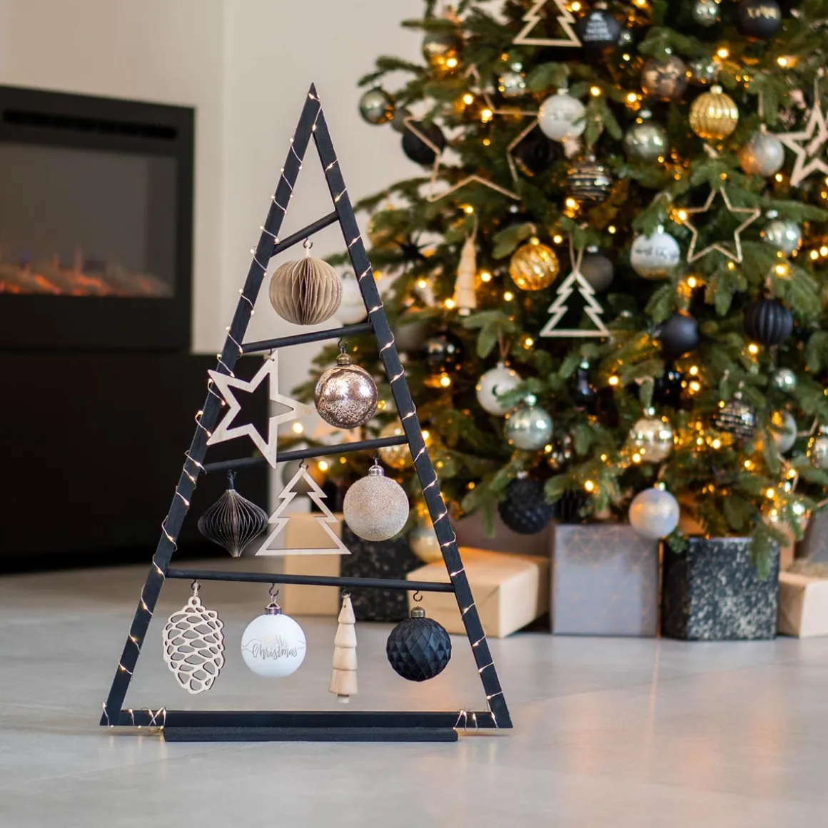 Kersthanger Houten Kerstboom | Bruin | 13 Cm