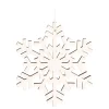 Kersthanger Houten Sneeuwvlok | Wit | 12 Cm