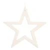 Kersthanger Houten Ster | Wit | 15 Cm