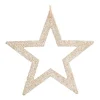 Kersthanger Houten Ster | Champagne | 15 Cm