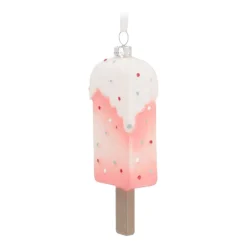 Kersthanger Ijsje | Kunststof | Roze | 14cm