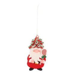 Kersthanger Kerstman Met Grappig Kapsel