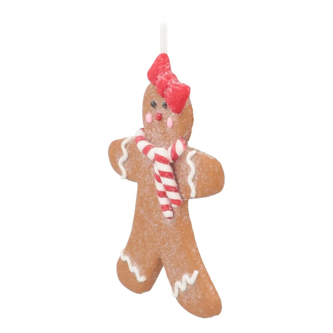 Kersthanger Klei | Peperkoekvrouwtje | Handgemaakt | 11 Cm