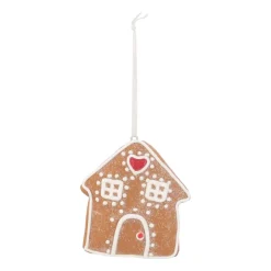 Kersthanger Klei | Peperkoekhuisje | Handgemaakt | 7,5 Cm