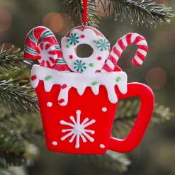 Kersthanger Kopje | Klei | Veelkleurig | 11cm